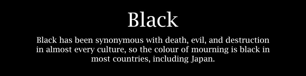 meaning of black color in japanese
