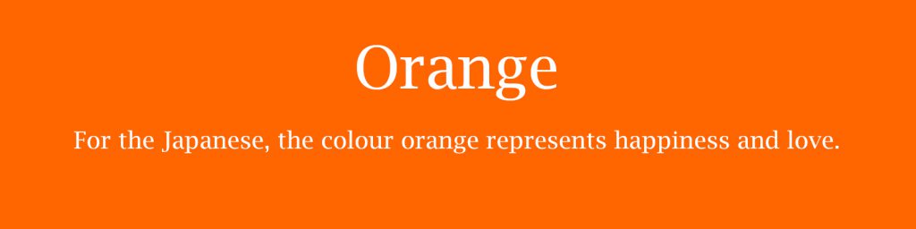 meaning of orange color in japanese