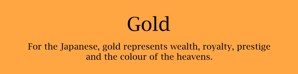 meaning of gold color in japanese