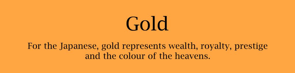 meaning of gold color in japanese