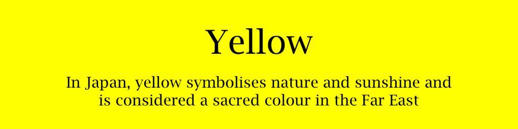 meaning of yellow color in japanese